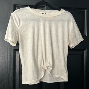 Womens Yellow Tie Crop Top Size M!